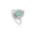 VR Jewels 14k White Gold Double Halo Diamond Paraiba Tourmaline 1Carat Engagement Ring Size 4 For Sale - Image 4 of 18