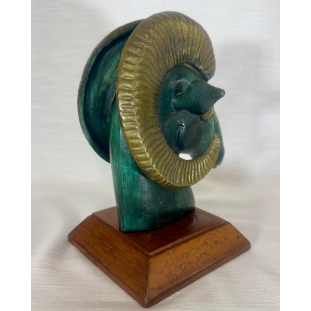 Mid 20th Century Vintage Mid-Century Modern Patinated Brass / Bronze Figurine For Sale - Image 5 of 11