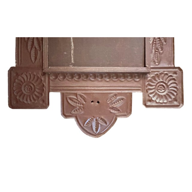 Antique French Tole Gilt / Gold and Ivory Girandole Double Arm Mirror / Mirrorred Sconces in the Manner of Charles Iv of Spain, a Pair For Sale - Image 10 of 10