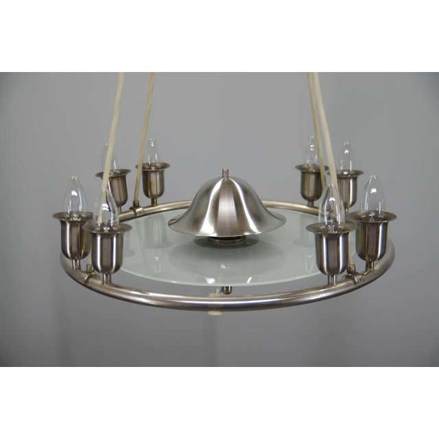 Art Deco Eight-Light Chandelier by Franta Anýž for IAS, Czechoslovakia, 1930s For Sale - Image 6 of 18