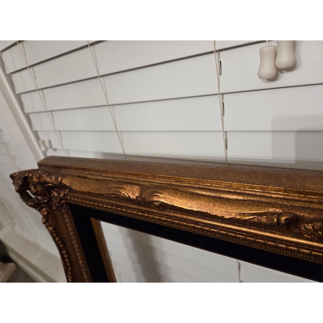 Extra Large Ornate Antique Baroque French Gilt Frame For Sale - Image 9 of 10