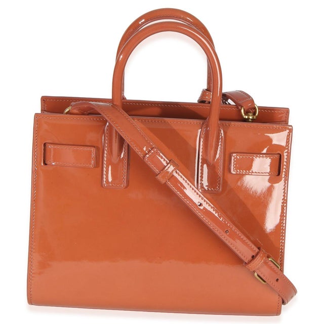 Yves Saint Laurent Mild Rose Patent Nano Sac de Jour For Sale - Image 4 of 9