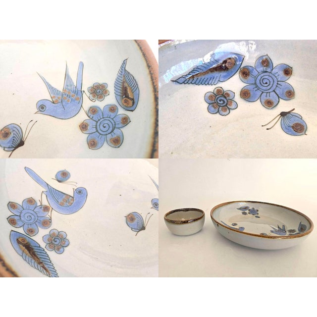 1970s Tonalá Mexico Ceramic Chip and Dip Bowls Designed by Ken Edwards, 2 Pieces For Sale - Image 11 of 15