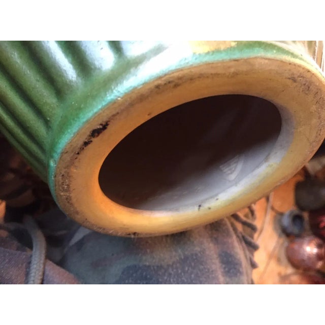 Green Green Ceramic Table Lamp by Michael Andersen, 1930s For Sale - Image 8 of 17