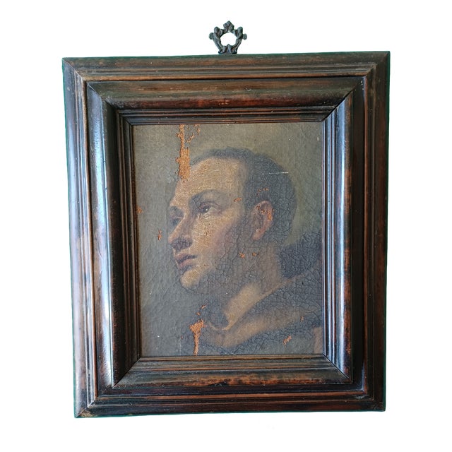 Portrait of a Friar, 1600s, Oil on Canvas For Sale