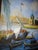 1970s Merchant in Venice Gondola Ride Signed Harris Framed Oil on Canvas For Sale - Image 15 of 18