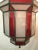 1990s Art Deco-Style White Milk & Red Glass & Bronze Chandelier, Pendant or Lantern For Sale - Image 11 of 18