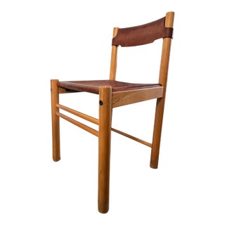 Vintage 1970's Ibisco Leather and Beech For Sale