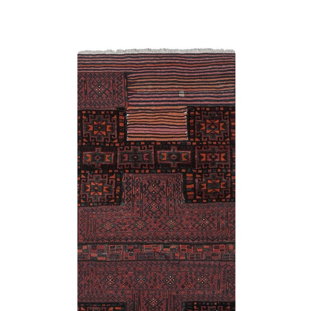 Mid-Century Modern Tribal Red Anatolian Rug 3'5'' X 9'1'' For Sale - Image 3 of 12
