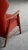 Red Danish Midcentury Highback Lounge Chair With Teak Armrests For Sale - Image 8 of 12