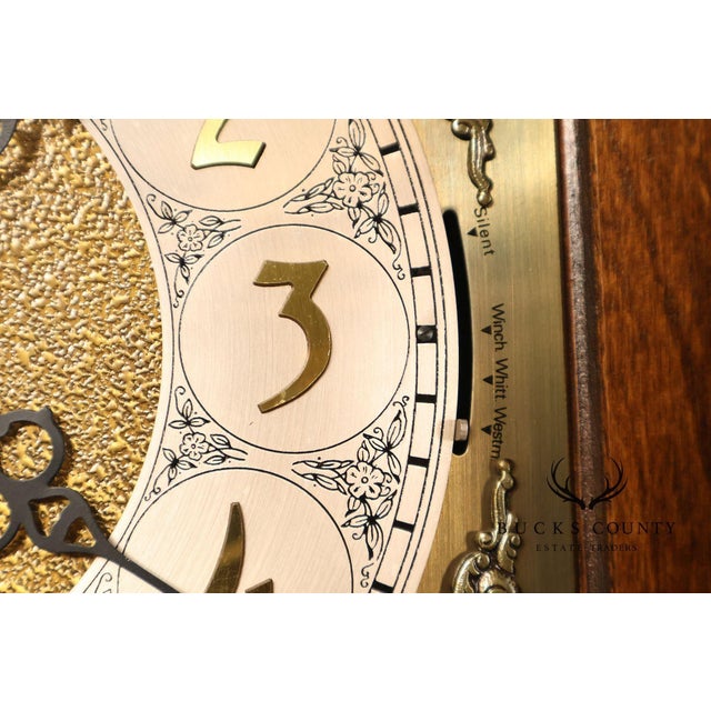 Howard Miller Chippendale Style Cherry Grandfather Grandmother Clock For Sale - Image 14 of 18