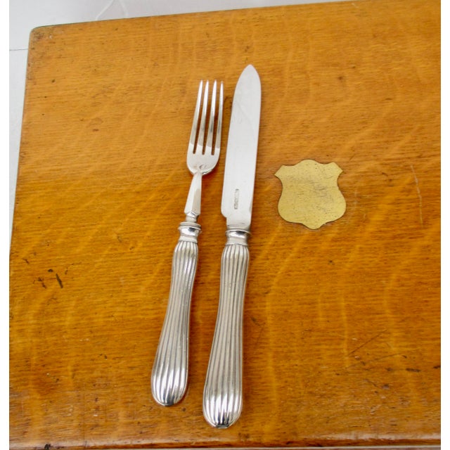 Dixon fruit set in the case of Deco style. The wooden case measures 13.5" by 10.25" deep. Packed in two layers and resting...