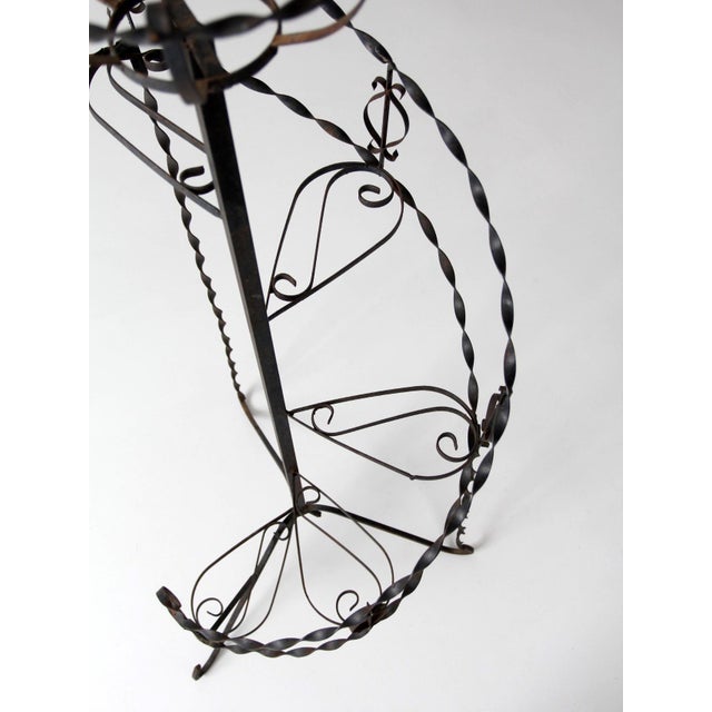 Mid-Century Wrought Iron Tiered Plant Stand For Sale - Image 15 of 16