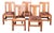 1920s Mission Oak Craftsman Set of 5 Dining Chairs For Sale