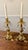 Ornate Gold Candle Holders With Crystal Prisms For Sale - Image 4 of 12