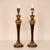 Vintage French Table Lamps Pair – Brown Gold Baroque Décor Lighting 1980s For Sale - Image 6 of 9