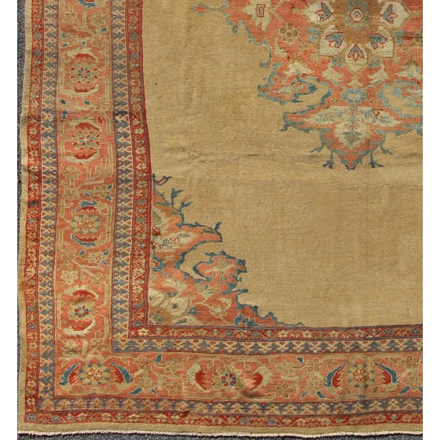 Traditional Keivan Woven Arts, E-0702, Ziegler Sultanabad Rug- 9′10″ × 11′5″ For Sale - Image 3 of 11