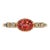 Padparadscha Sapphire Ring With Natural Diamond Accents: Solid 14k Gold, Size 6.75 For Sale