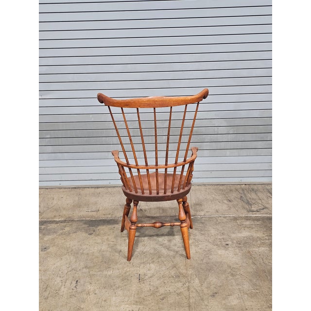 Late 20th Century Warren Chair Company Fan Back Windsor Arm Chair For Sale In Cleveland - Image 6 of 7