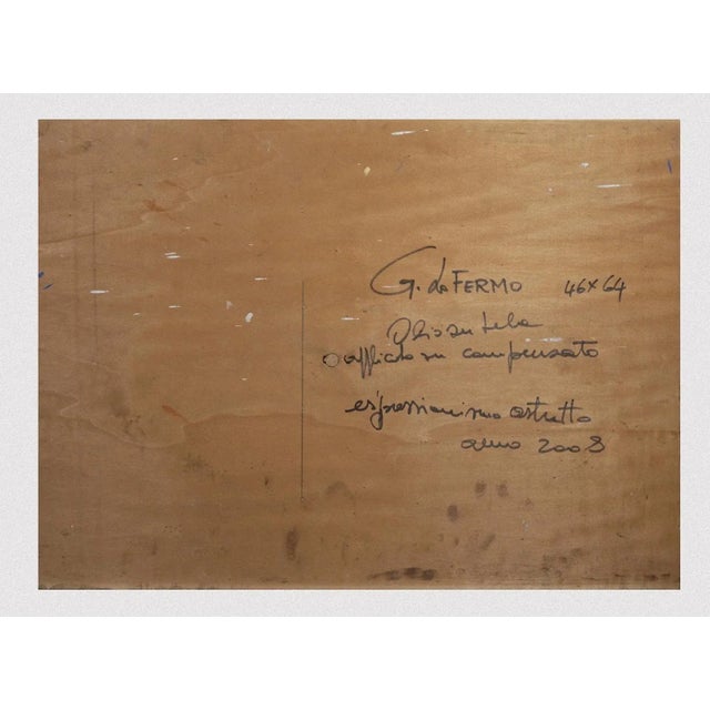 Contemporary Giorgio Lo Fermo, Blue Expressionism, Original Oil on Canvas, 2008 For Sale - Image 3 of 4