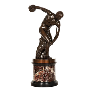 Antique Italian Grand Tour Bronze Sculpture “Disc Thrower” or Discobolus