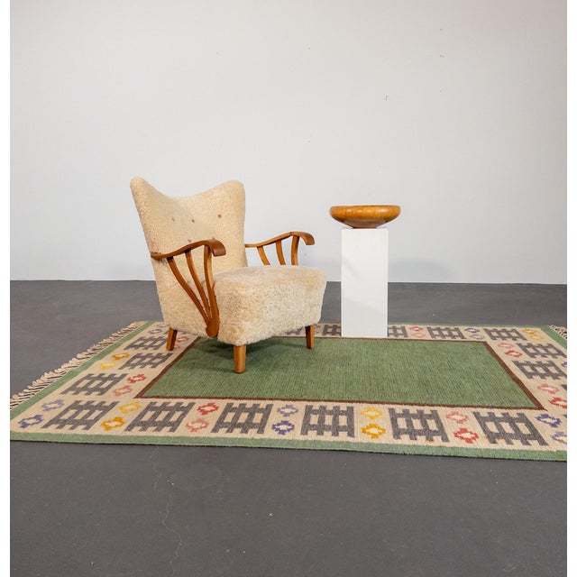 Sculptural Turned Pine Bowl by Oscar Johansson, Sweden, 1940s For Sale - Image 6 of 9