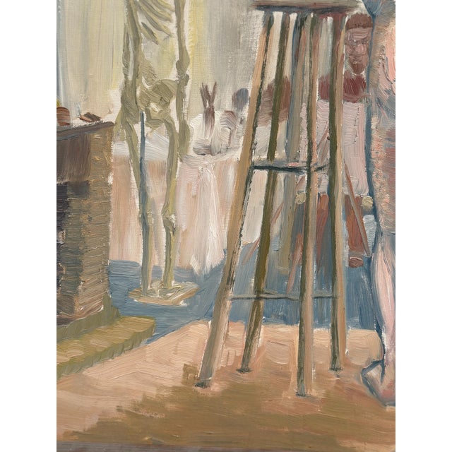 Olle C, Female Model in the Studio, 1977, Oil Painting on Canvas, Framed For Sale - Image 8 of 18