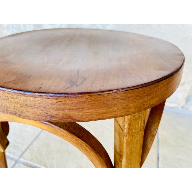 Brown Vintage Model 92 Stool from Baumann, 1950s For Sale - Image 8 of 18
