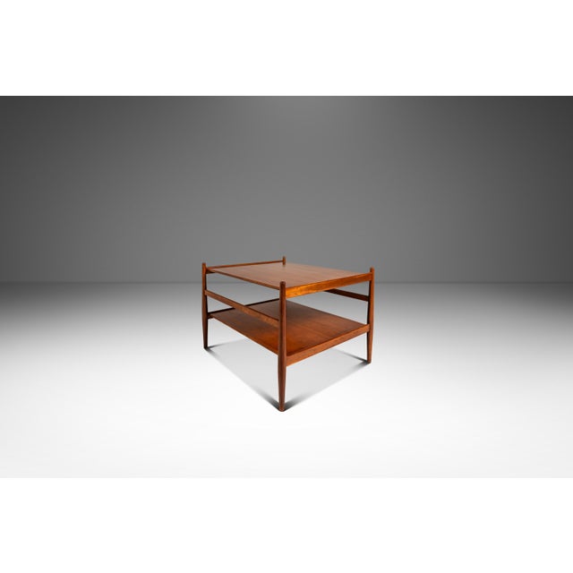 Wood Set of Two (2) Mid-Century Modern 'Suncoast' End Tables in Walnut by Kipp Stewart and Stewart MacDougall for Drexel, Usa, C. 1960s For Sale - Image 7 of 18