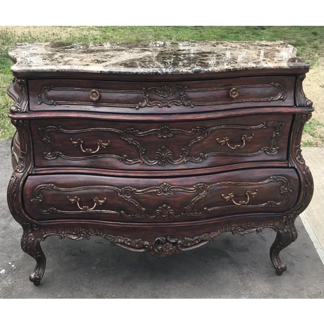 Philippe Langdon Marble Top Bombay Chest Chairish