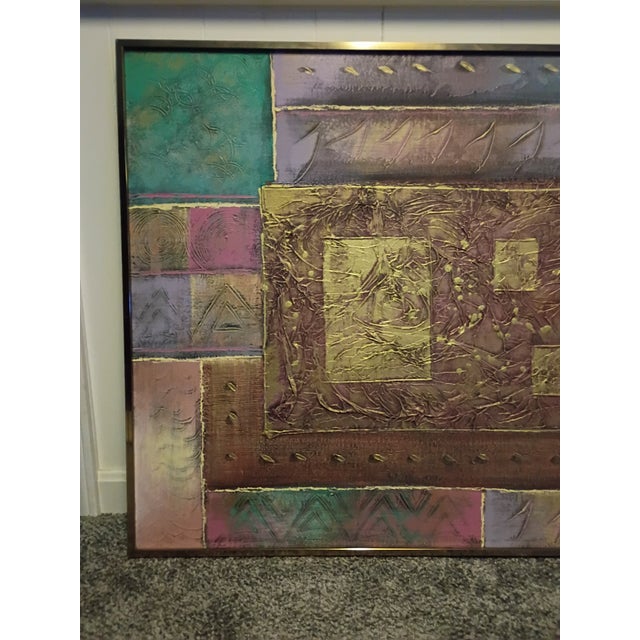 Mid-Century Modern Mid 20th Century Lee Reynolds — Large Mid‑Century Geometric Studio Art Panel, 60" Wide For Sale - Image 3 of 15