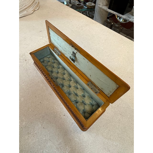 Vintage Wooden Woven Jewelry Box For Sale - Image 4 of 9