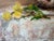 Vintage Floral Still Life Oil Painting by Rosalie Swerett in Ornate White Frame For Sale - Image 11 of 17