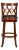 Ashton Swivel Barstool in Cherry & Black For Sale