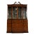 Baker Furniture Georgian Flame Mahogany Lighted Breakfront Bookcase Cabinet With Drop Front Secretary Desk, Circa 1960s For Sale