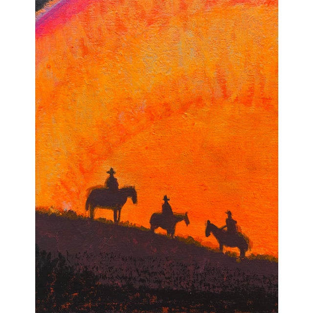 Expressionism Star Rise Expressive Western Cowboy Painting by Joseph Christy For Sale - Image 3 of 4