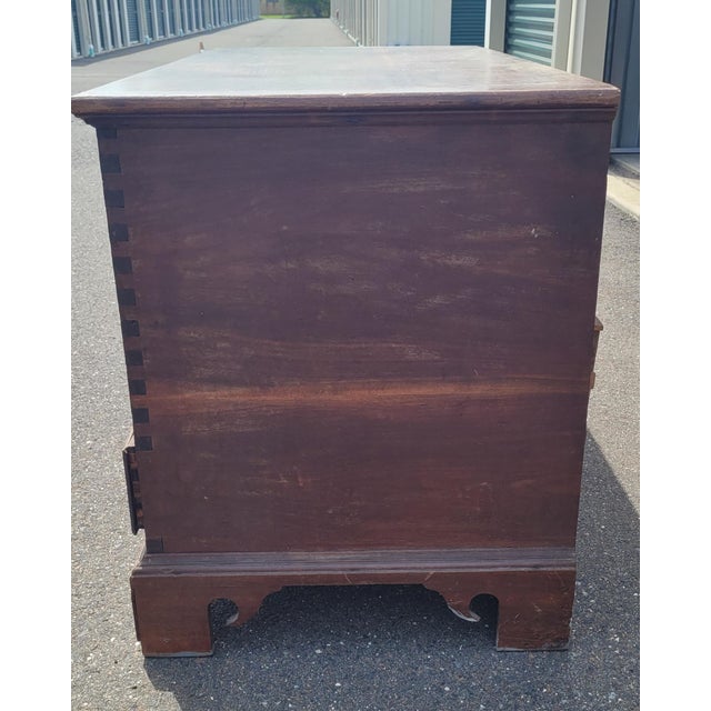 Late 18th Century Large Two Drawer American Chippendale Blanket Chest For Sale - Image 9 of 17