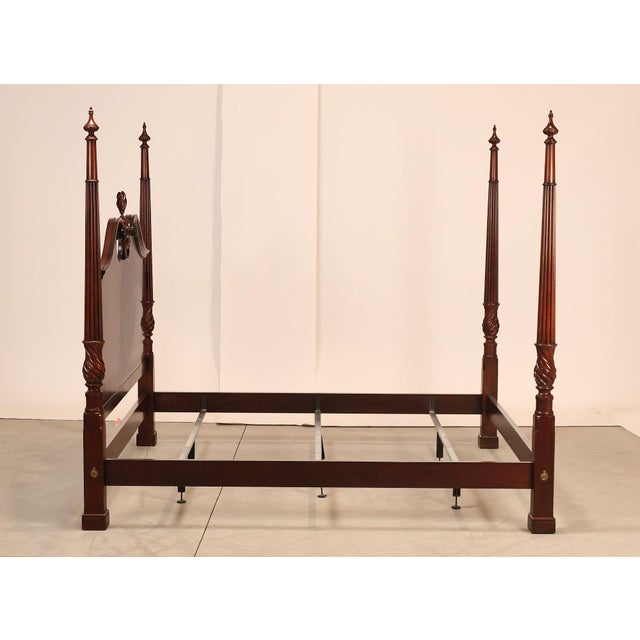 Henkel Harris King Mahogany Poster Bed For Sale - Image 15 of 18
