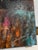 Blue Unknown, Chinese Large Modernist Color Painting Asian Dragon Vase, Flowers Textured Paint For Sale - Image 8 of 11