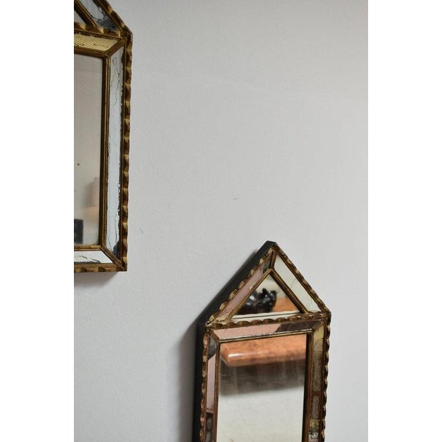 1940s Vintage Pedestal Mirrors by Pierre Dariel, 1940s, Set of 2 For Sale - Image 5 of 6
