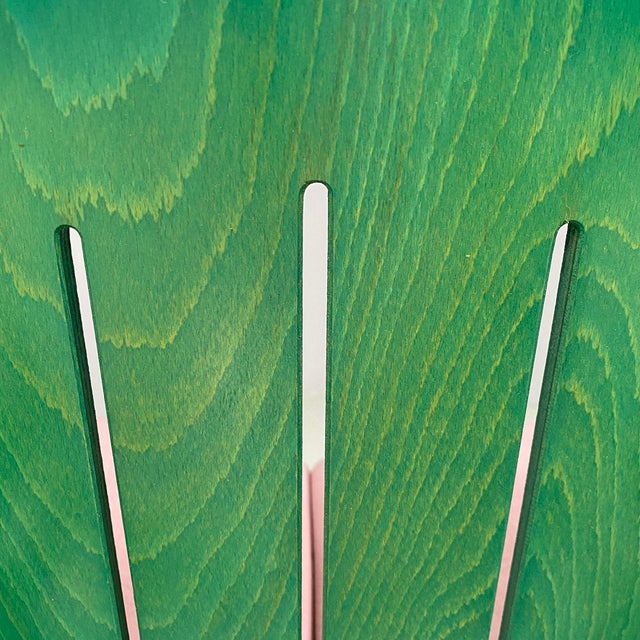 French Modern Argos Armchair in Pink Leather and Green Wood by Baumann, 1970s For Sale - Image 9 of 18