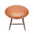 Brown Oval American Windsor Stool With Leather Seat, C. 1825-50 For Sale - Image 8 of 10