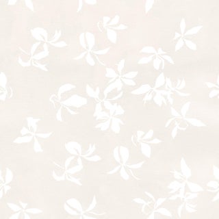 Sample - Floating Petals Wallpaper by Susan Hable in Taupe / White For Sale