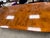 Vintage Neoclassical Regency Style Cherry and Burl Wood Pedestal Oval Dining Table With 2 Leaves For Sale - Image 14 of 16