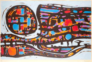 Alfred Manessier, La Route, Edition 19/90, 1958, Lithograph