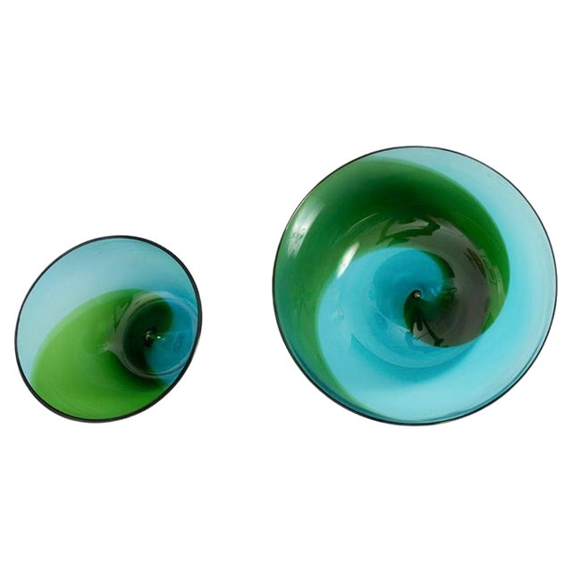 Korean Centers in Murano Glass by Tapio Wirkkala for Venini, 1966, Set of 2 For Sale