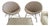 Pair of Oversized Vintage Mid-Century Modern Saucer Lounge Chairs, Italian Modern Style For Sale