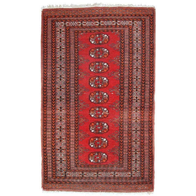 1960s Handmade Vintage Pakistani Lahore Rug For Sale - Image 9 of 9