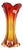 Mid-Century Red and Orange Murano Glass Vase, 1960s-1970s For Sale