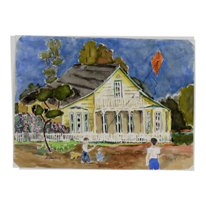 "Salinas Mayor's House" - Original Watercolor Landscape on Paper by Ken L Stephens